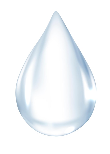 Бесплатное векторное изображение Реалистичная капля воды элемент вектора