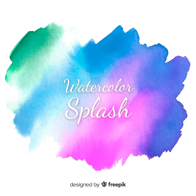 Realistic watercolor splatter background