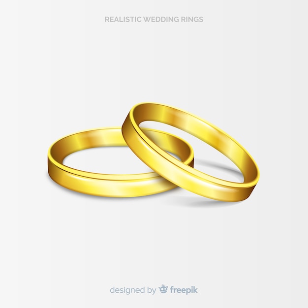 Free Vector | Realistic wedding rings