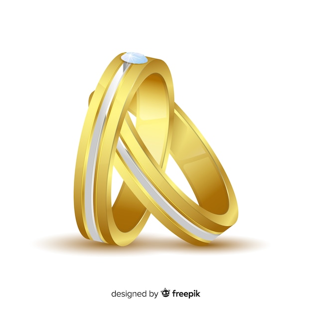 Realistic wedding rings