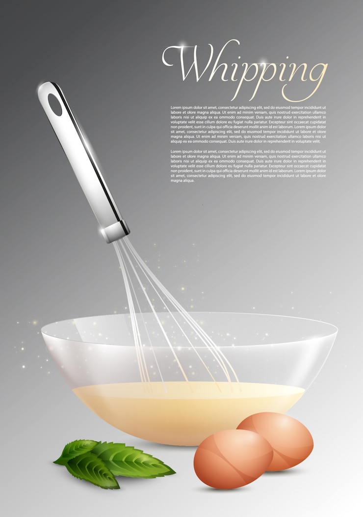 Free Vector realistic whipping process concept