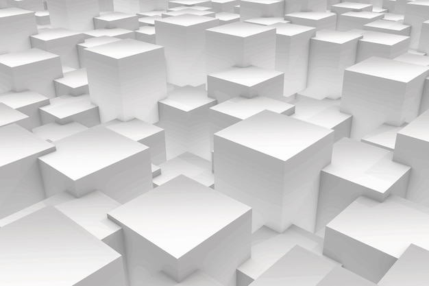 Realistic white 3d geometric background