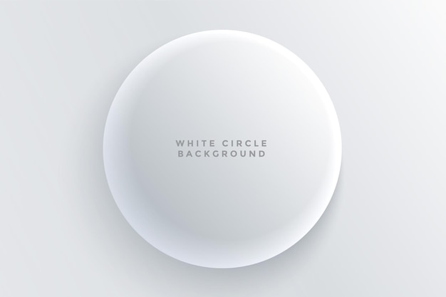 Free vector realistic white circular 3d button background