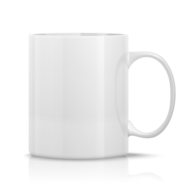 realistic white cup