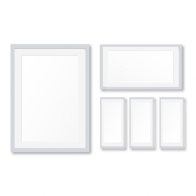 Realistic white frames