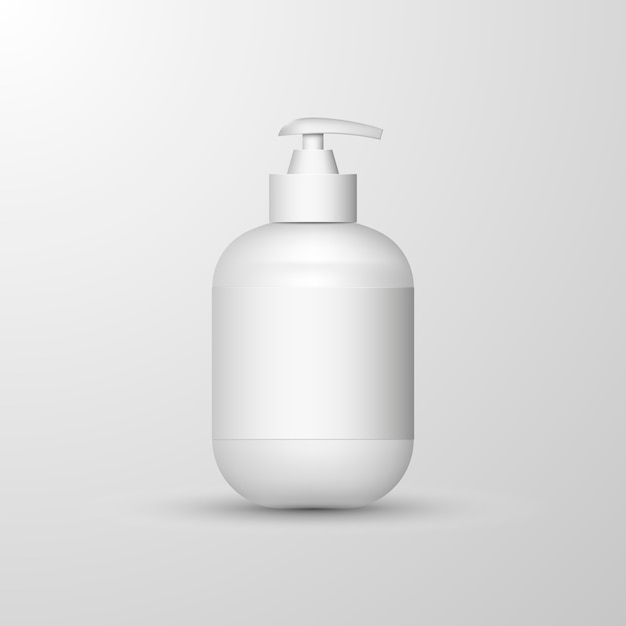 Realistic white hand sanitizer bottle