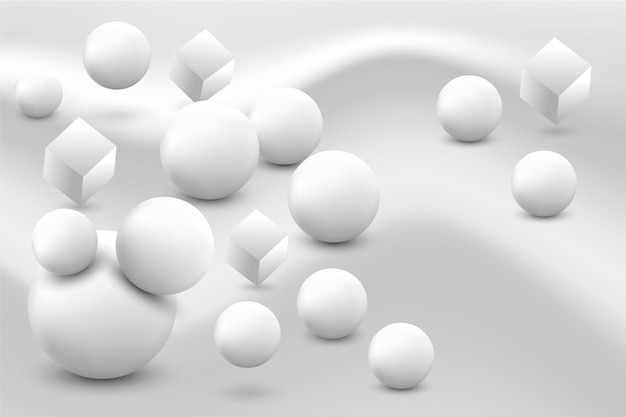 Free vector realistic white monochrome background