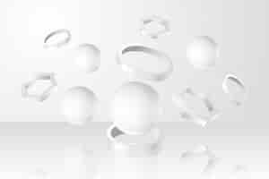 Free vector realistic white monochrome background