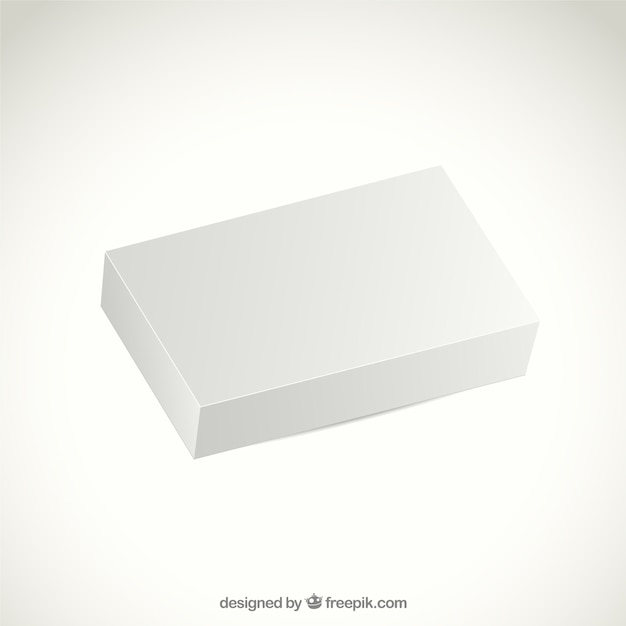 Бесплатное векторное изображение Реалистичная белый упаковка