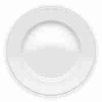 Free vector realistic white plate isolated