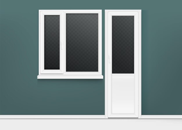 Realistic windows rendering set