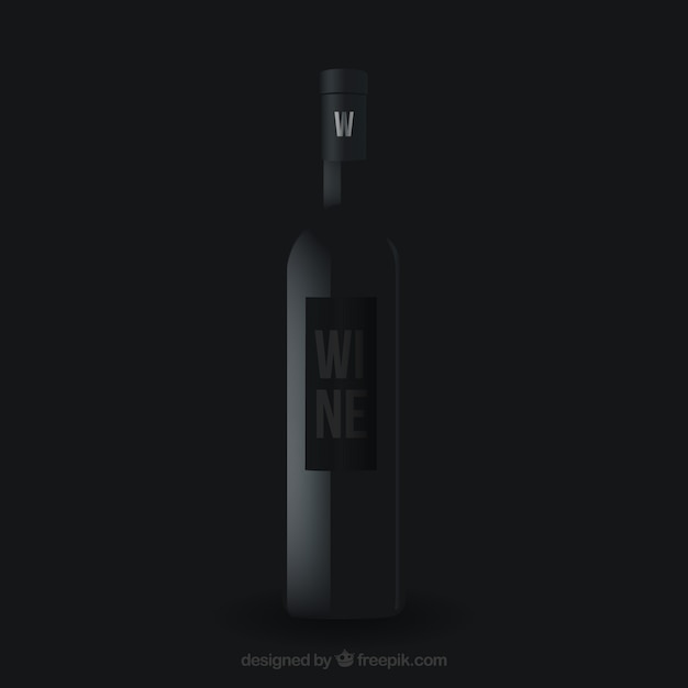 現実的なワインボトルのデザイン
