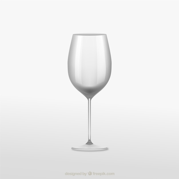 Free vector realistic wineglass