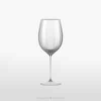 Free vector realistic wineglass