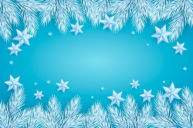 Бесплатное векторное изображение Реалистичный зимний фон