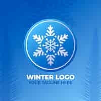 Free vector realistic winter logo template