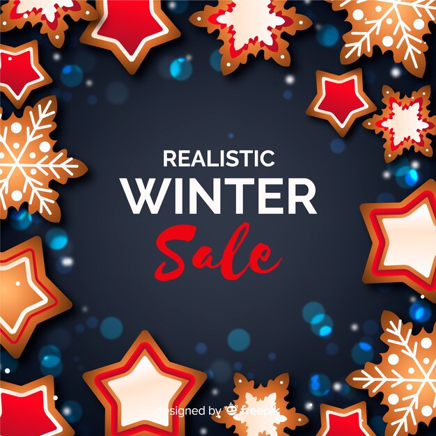 現実的な冬の販売の背景