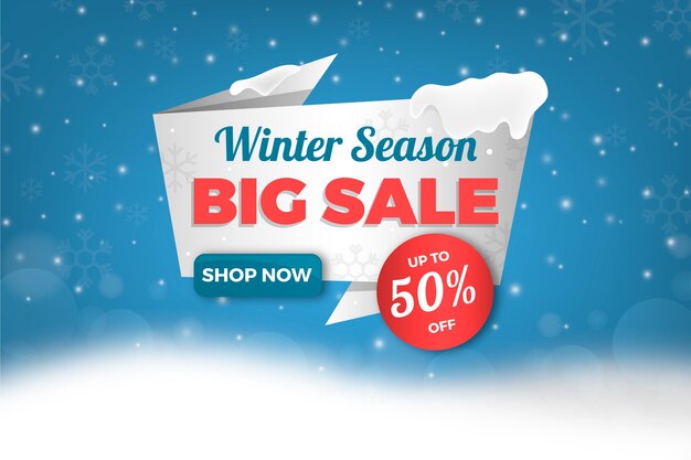 Realistic winter sale