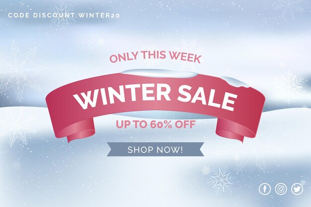 Realistic winter sale