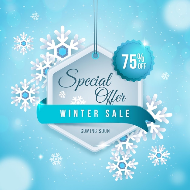 Realistic winter sale