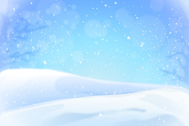 Realistic winter season background