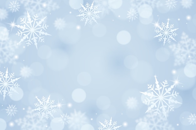 Realistic winter season celebration background