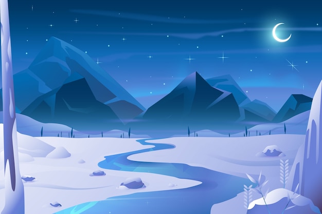 Free vector realistic winter season celebration background