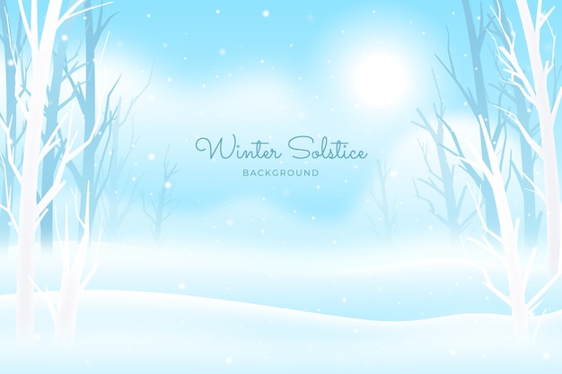 Free vector realistic winter solstice background