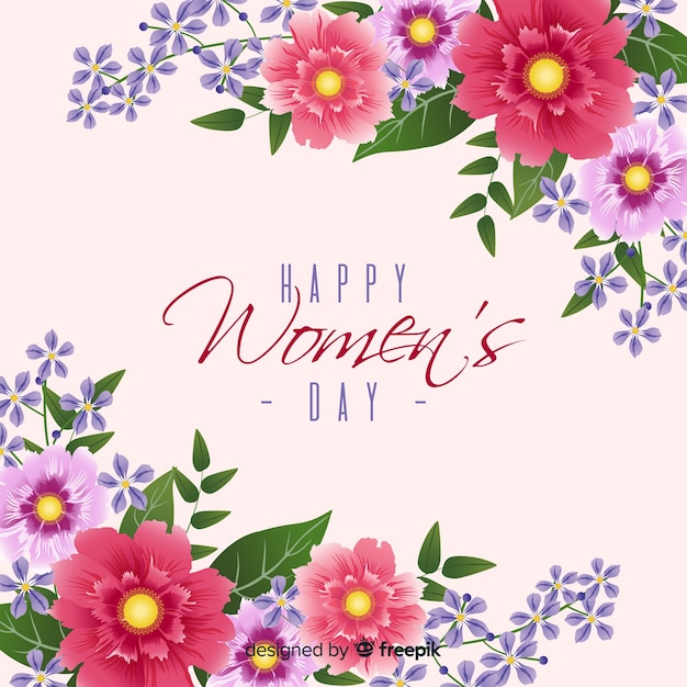 Realistic women's day background