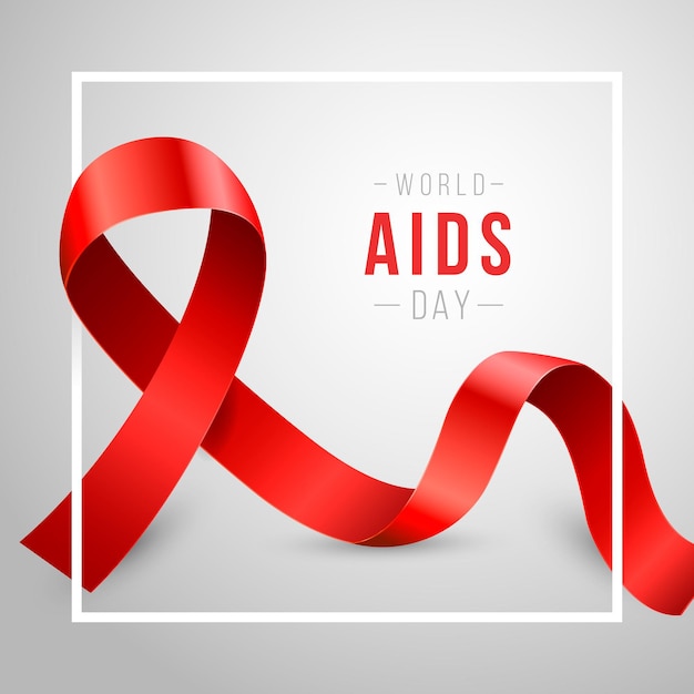 Realistic world aids day illustration