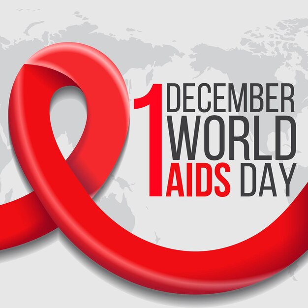 Realistic world aids day illustration