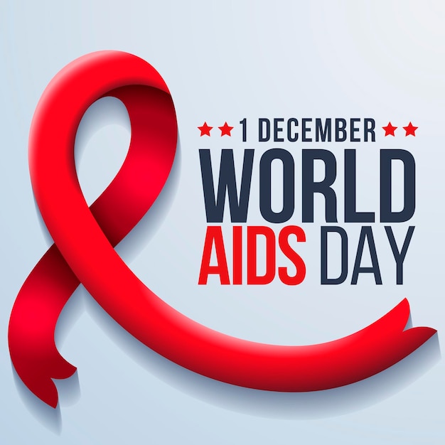 Realistic world aids day illustration