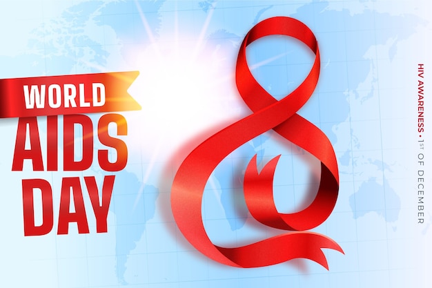 Free vector realistic world aids day