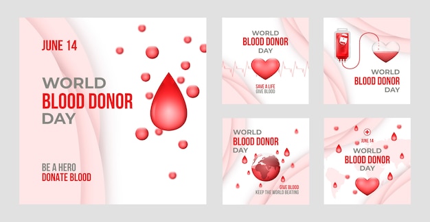 현실적인 세계 헌혈자의 날 인스타그램 게시물 모음