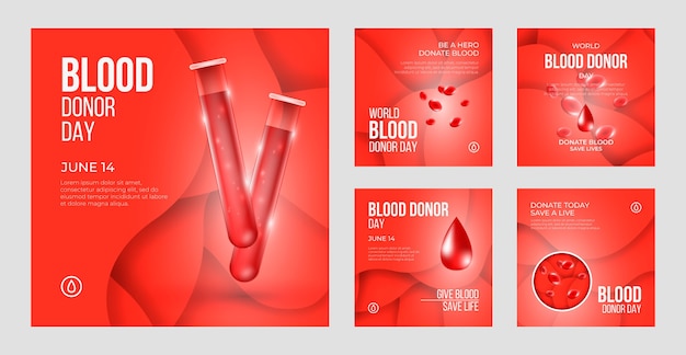 현실적인 세계 헌혈자의 날 인스타그램 게시물 모음