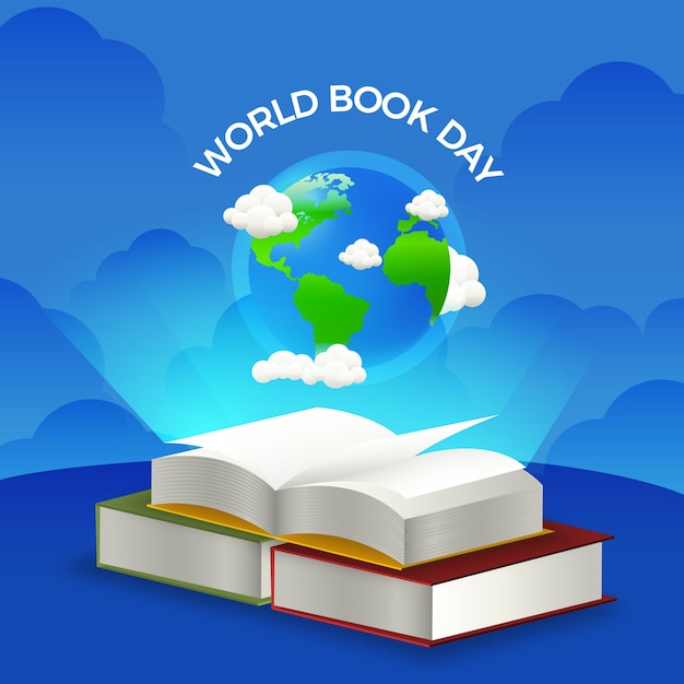 Free vector realistic world book day