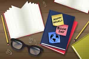 Free vector realistic world book day