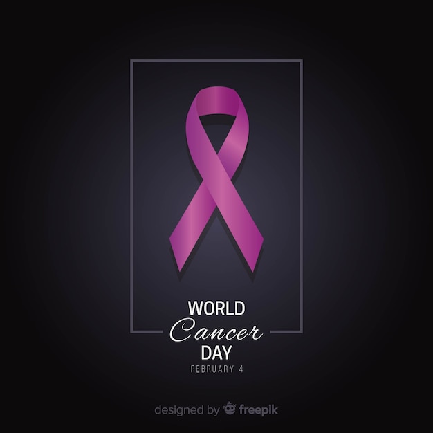 Realistic world cancer day background