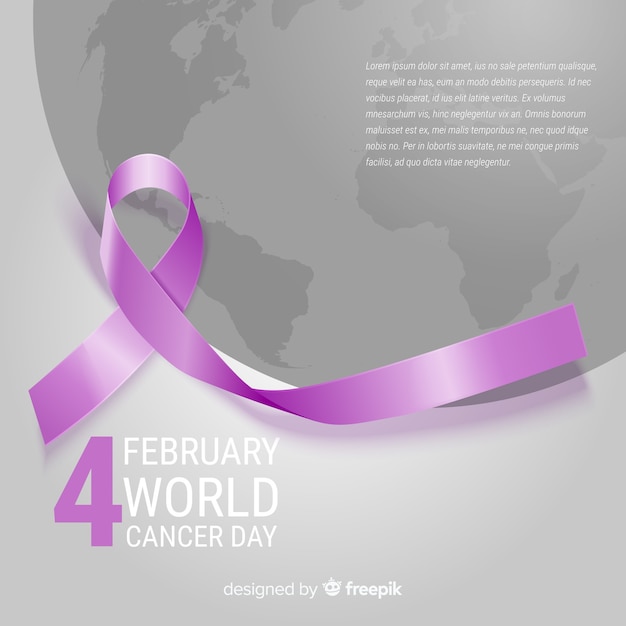 Realistic world cancer day background