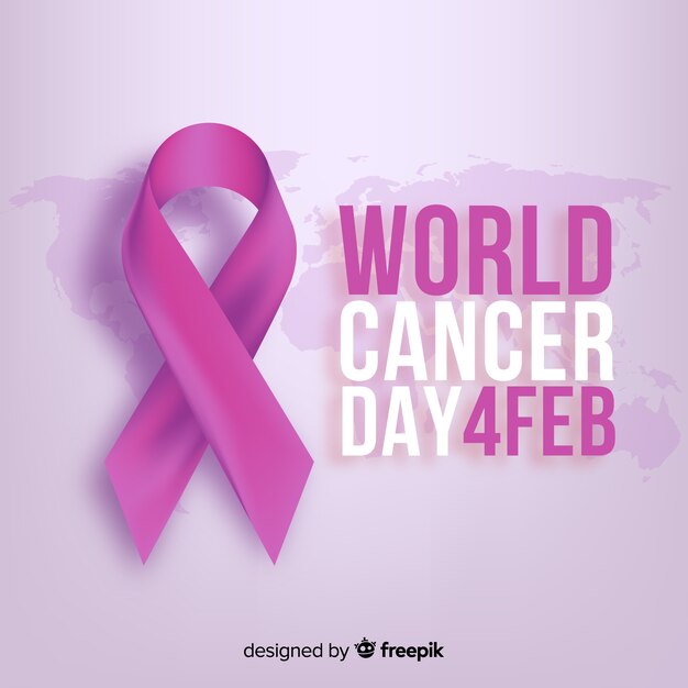Realistic world cancer day background