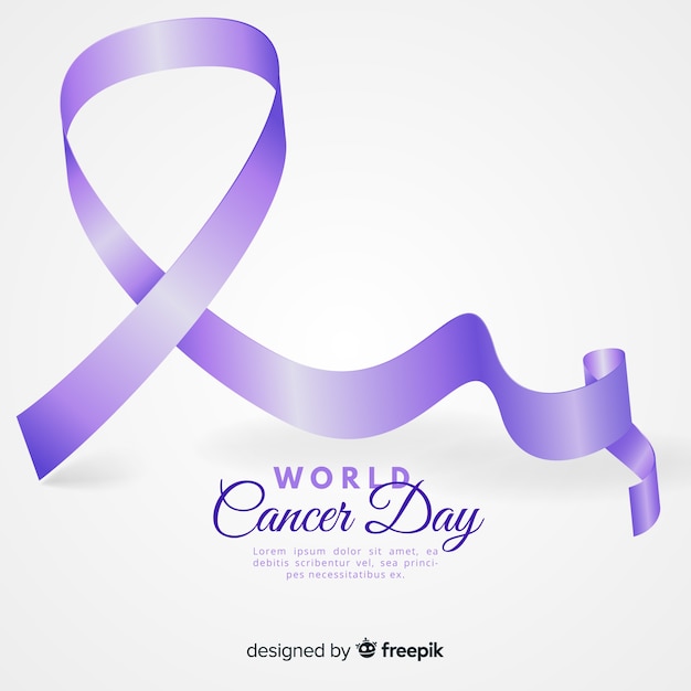 Free vector realistic world cancer day background