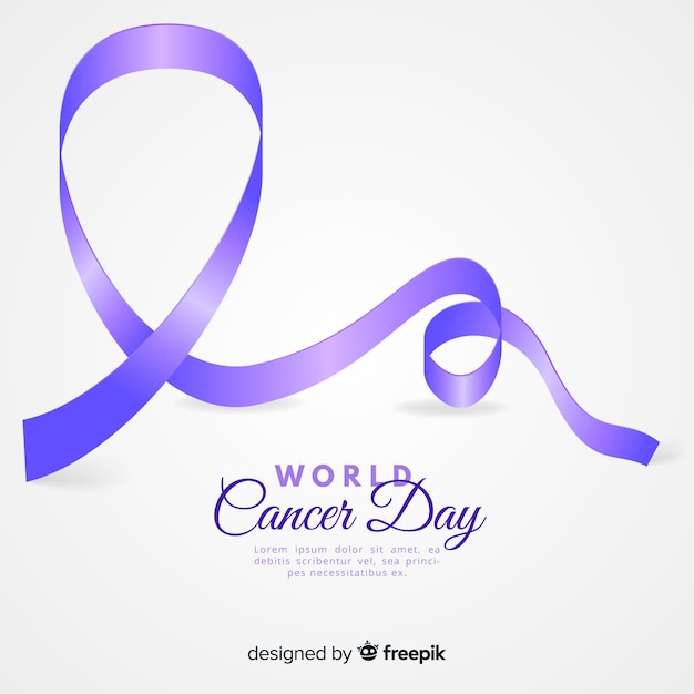 Realistic world cancer day background