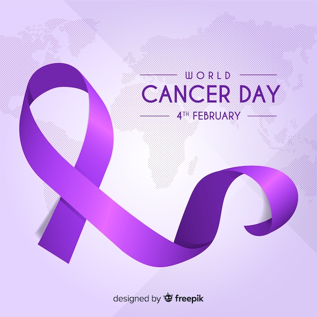 Realistic world cancer day background