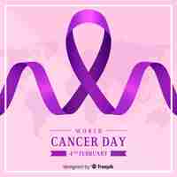 Free vector realistic world cancer day background