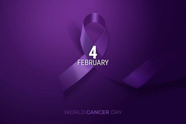 Realistic world cancer day background