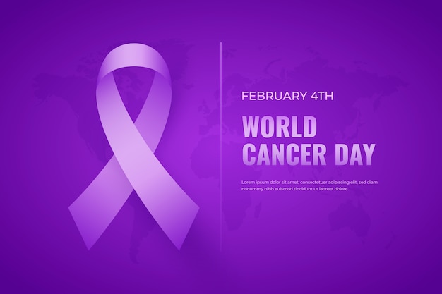 Free vector realistic world cancer day background