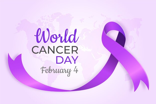 Realistic world cancer day background