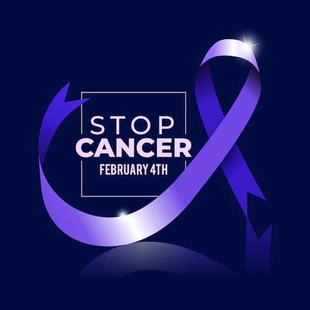 Free vector realistic world cancer day illustration