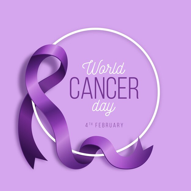 Free vector realistic world cancer day