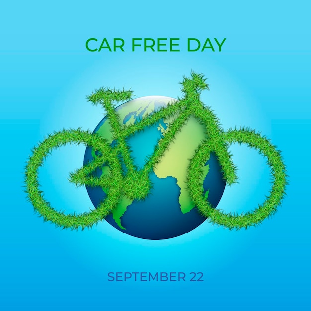 Free vector realistic world car free day